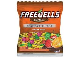 Bala freegells beijinho cereja recheado c/ chocolate 584g