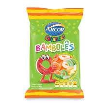 Balas gelatinas bambolês Arcor 70g