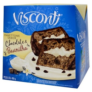 Panettone chocolate branco e baunilha Visconti 450g