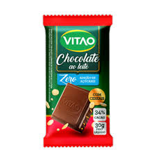 Chocolate ao leite com cereais zero açúcar Vitao 30g