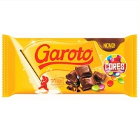 Chocolate ao leite com confeitos Garoto Cores 100g