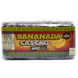 Bananada cascão zero açucar Samar 300g Bananada cascão zero açucar Samar 300g