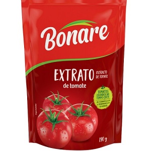 Extrato de tomate Bonare sachê 190g Extrato de tomate Bonare sachê 190g