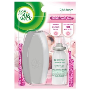 Odorizador Bom Ar Air Wick Click Spray Cheirinho de Talco aparelho + refil 12ml Odorizador Bom Ar Air Wick Click Spray Cheirinho de Talco aparelho + refil 12ml