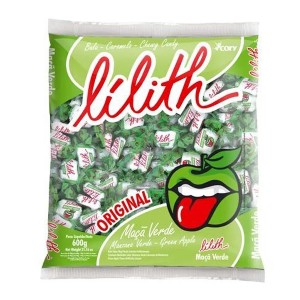 Balas mastigável de maçã verde Lilith 600g