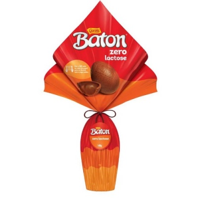 Ovo de Páscoa zero lactose Baton Garoto 140g
