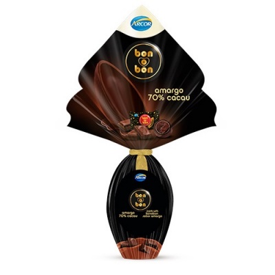 Ovo de Páscoa amargo Bon o Bon 70% cacau Arcor 150g Ovo de Páscoa amargo Bon o Bon 70% cacau Arcor 150g