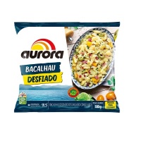 Bacalhau desfiado dessalgado congelado Aurora 500g