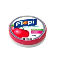 Bala de cereja sem adição de açucar Flopi 40g.