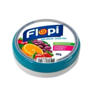 Bala de frutas sem adição de açucar Flopi 40g.