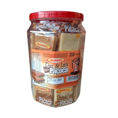 Doce de leite com paçoca Moreno pote 1,1kg