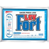 Saco de Lixo azul Fort Lev 15L