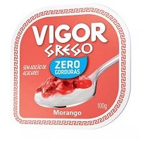 Iogurte Grego Morango Zero Gorduras Vigor 100g