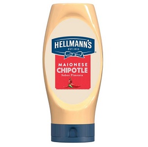 Maionese Hellmanns chipotle squeeze 335g