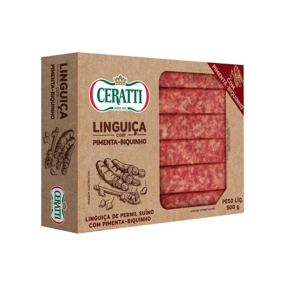 LInguiça de pernil com pimenta biquinho Ceratti 500g