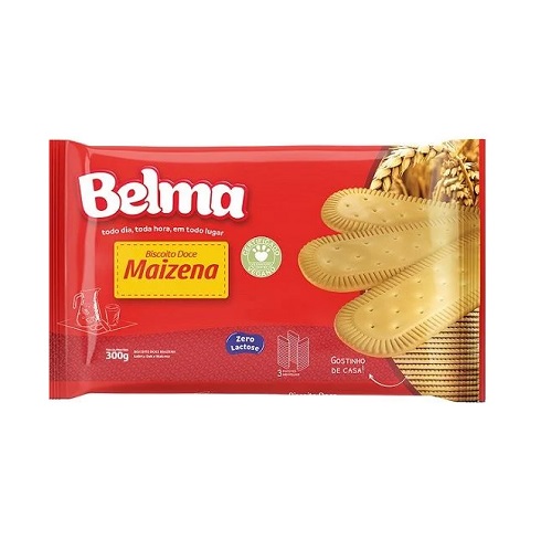 Biscoito maizena zero lactose Belma 300g Biscoito maizena zero lactose Belma 300g