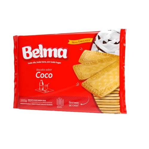 Biscoito coco zero lactose Belma 300g Biscoito coco zero lactose Belma 300g