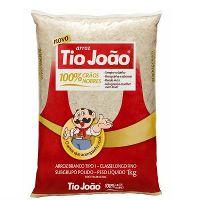 Arroz Tio Joao longo fino 100% grãos nobres 1kg.