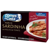 Filé de sardinha ao molho tomate Gomes da  costa 125g