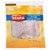 Coxa e sobrecoxa de frango Seara 1kg.